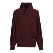 Gezellige Shawl Neck Sweater Victoria Beckham , Red , Dames