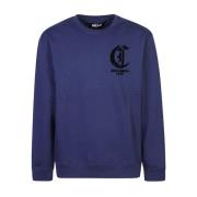 Blauwe Sweatshirt Aw24 Herenmode Just Cavalli , Blue , Heren