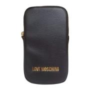 Zwarte Schoudertas met Ritssluiting Love Moschino , Black , Dames