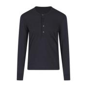 Elegante Heren T-shirt met Lange Mouwen Tom Ford , Black , Heren