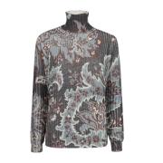 Gezellig Gebreide Schildpadhals Trui Etro , Multicolor , Dames