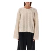 Gezellige Cable Knit Sweater Cierra By Herenne Birger , Beige , Dames