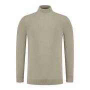 Essentiële Gebreide Mockneck Sweater Grijs Pure Path , Gray , Heren