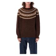 Bruin Multi Gebreide Trui Aw24 YMC You Must Create , Brown , Heren