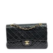 Pre-owned Leather chanel-bags Chanel Vintage , Black , Dames