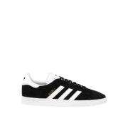 Zwarte Gazelle Schoenen Platte Zool Veters Adidas , Black , Heren