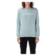 Logo Gebreide Kleding Zilver Sweatshirt Aw24 Emporio Armani , Blue , H...