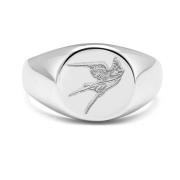 Nialaya X Oscar Akermo: The Silver Dancing Avis Ring Nialaya , Gray , ...