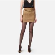 Minirok met Diamantprint en Kettingriem Elisabetta Franchi , Brown , D...