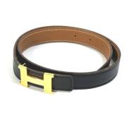 Pre-owned Leather belts Hermès Vintage , Black , Dames