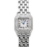 Pre-owned Stainless Steel watches Cartier Vintage , White , Dames