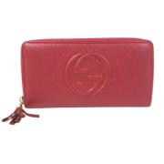 Pre-owned Leather wallets Gucci Vintage , Red , Dames