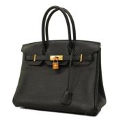 Pre-owned Leather handbags Hermès Vintage , Black , Dames