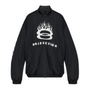 Jas met bedrukt logo Balenciaga , Black , Heren