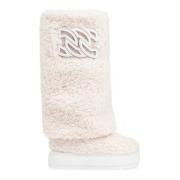 Sneeuwlaarzen met logo Casadei , Beige , Dames