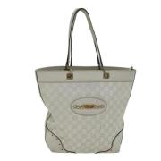 Pre-owned Canvas totes Gucci Vintage , White , Dames