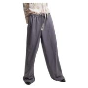 Elegante Gestreepte Broek met Koord Kocca , Multicolor , Dames