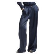 Elegante broek met plooien Kocca , Blue , Dames