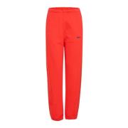 Bright Red Sweat Pants Ball , Red , Dames