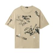 Khaki Paint Splatter Stamp Relaxte Tee R13 , Green , Dames