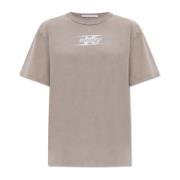 Logo T-shirt T by Alexander Wang , Gray , Dames