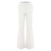 Flared broek met decoratieve knopen Kocca , Beige , Dames