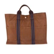 Pre-owned Fabric shoulder-bags Hermès Vintage , Brown , Dames