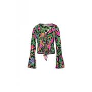 Bloemenprint V-hals Blouse Fabienne Chapot , Multicolor , Dames