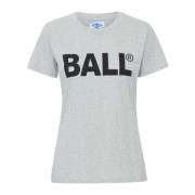 Grijze Dames T-shirt met Logo Ball , Gray , Dames