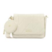 Kleine handtas met textielband en portemonnee Kazar , Beige , Dames