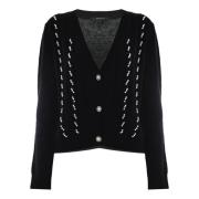 Cardigan met juweelknopen Kocca , Black , Dames