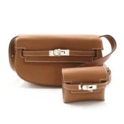 Pre-owned Leather shoulder-bags Hermès Vintage , Brown , Dames