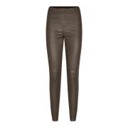 Stretch leren leggings - Mmlucia Skind 156940 Leisteen Zwart MOS Mosh ...