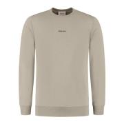 Metal Logo Sweater Grijs Heren Pure Path , Gray , Heren