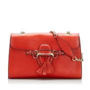 Pre-owned Leather shoulder-bags Gucci Vintage , Red , Dames