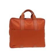 Pre-owned Canvas handbags Hermès Vintage , Orange , Dames