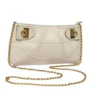 Pre-owned Leather crossbody-bags Salvatore Ferragamo Pre-owned , White...