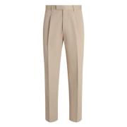 Beige Broek met Riemlussen Z Zegna , Beige , Heren