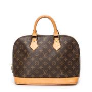 Pre-owned Coated canvas handbags Louis Vuitton Vintage , Brown , Dames