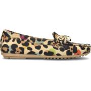 Luipaardprint Mocassin met Chique Stijl Notre-v , Multicolor , Dames