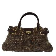 Pre-owned Wool handbags Salvatore Ferragamo Pre-owned , Brown , Dames