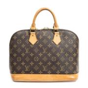 Pre-owned Coated canvas handbags Louis Vuitton Vintage , Brown , Dames