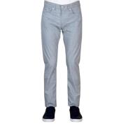 Blauwe Slim Fit Broek met Micro Patroon Hugo Boss , Blue , Heren