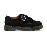 Zwarte Monk Schoenen Logo Rubberen Zool Dr. Martens , Black , Heren