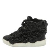 Pre-owned Leather sneakers Chanel Vintage , Black , Dames