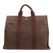 Pre-owned Canvas totes Hermès Vintage , Brown , Dames