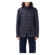 Navy Gewatteerde Buitenkleding Jas Aw24 Moncler , Blue , Heren