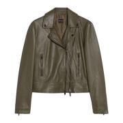 Biker Leren Jas Ultra Stijl Pennyblack , Green , Dames