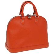 Pre-owned Leather handbags Louis Vuitton Vintage , Orange , Dames