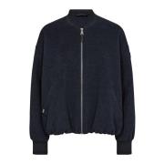 Pofmouw Wol Bomberjack MOS Mosh , Blue , Dames